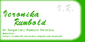 veronika rumbold business card